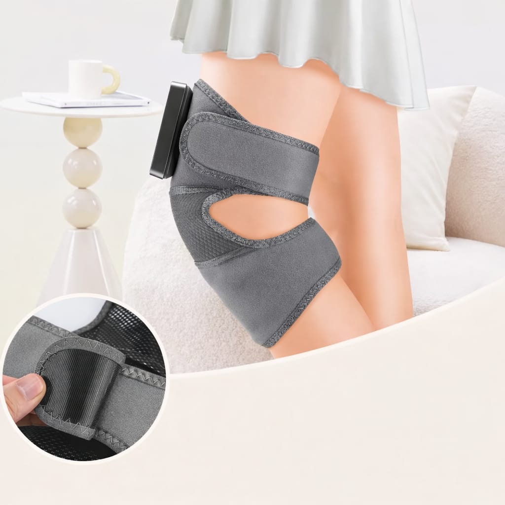 Ginocchiera riscaldante elettrica con massaggio e display led